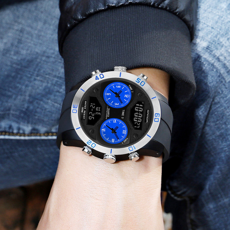 男士中学生潮流霸气黑科技机械男表 三达手表国产腕表