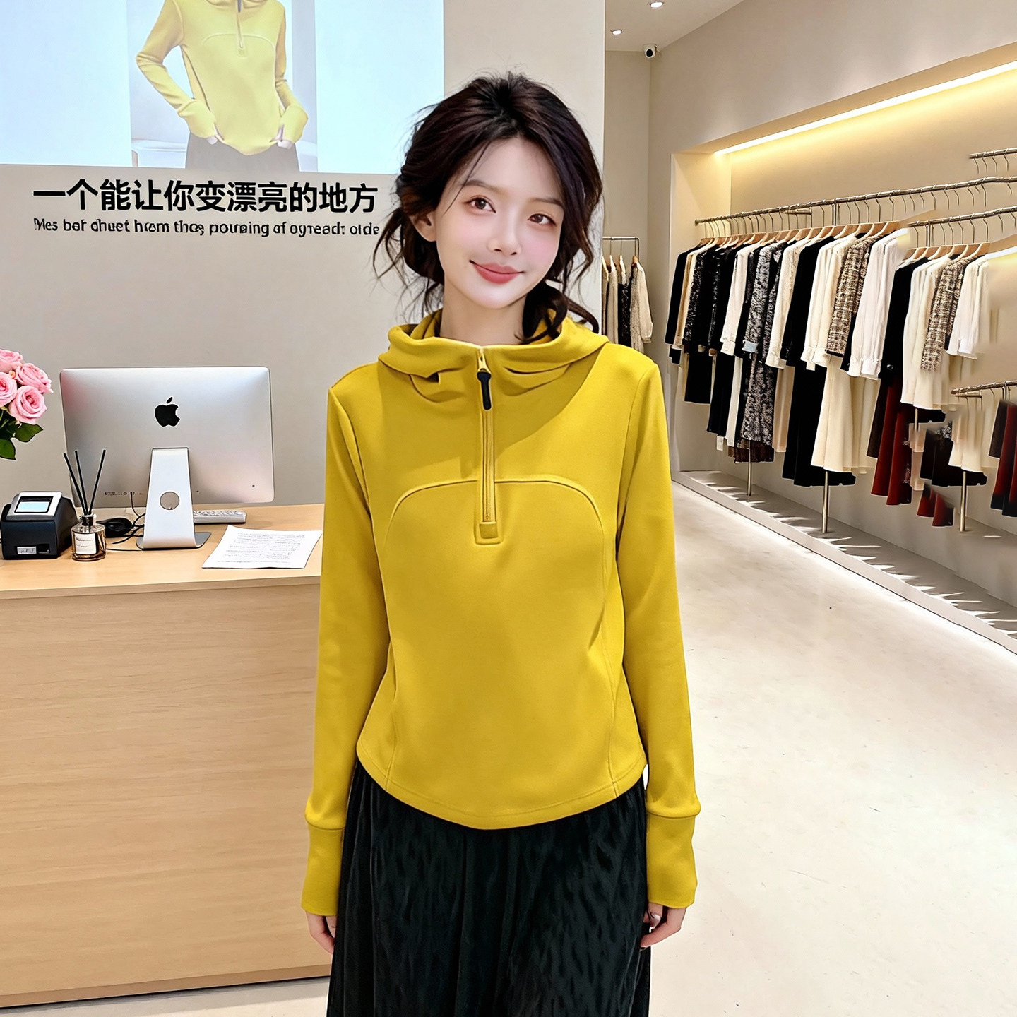 红色加厚德绒连帽打底衫女秋冬卫衣外套2026新款修身内搭长袖上衣,淘宝优惠券,粉丝福利购,淘宝优惠卷