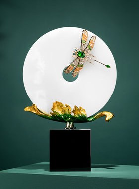 玉石平安扣客厅装饰品酒柜