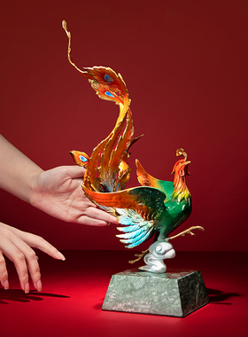 高档黄铜生肖龙凤摆件装饰品礼品