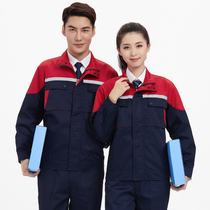 Long sleeve workwear suit mens and steam workwear jacket male workshop machine repair labor conserved reflective strip factory wear abrasion resistance