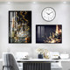 Fruit wall modern two-piece wall clock dining table decoration painting