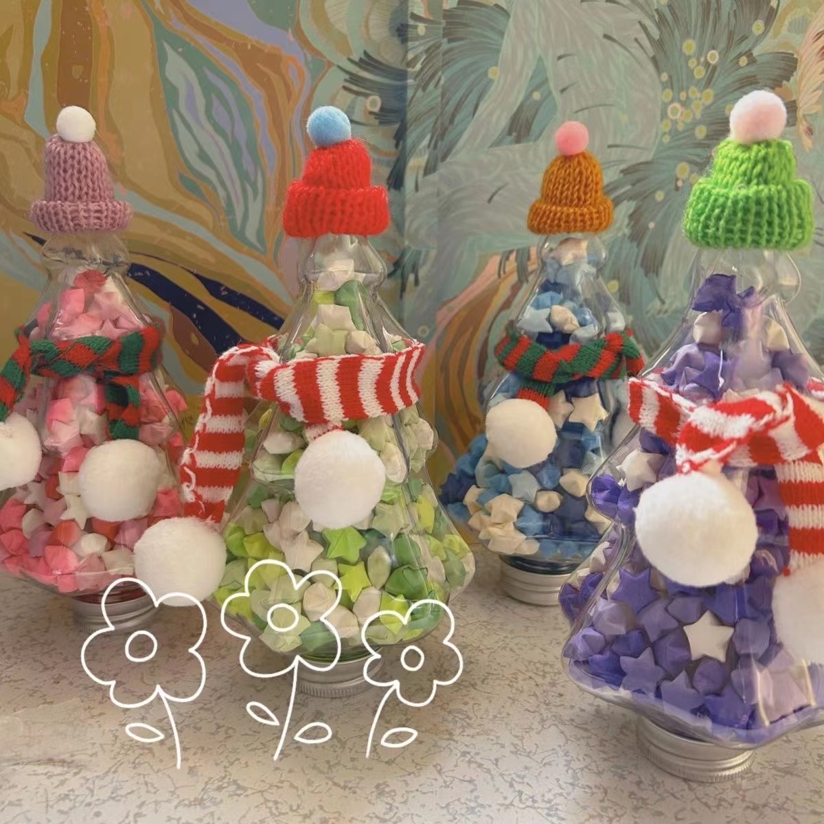 小红书同款圣诞树星星瓶星星折纸渐变色许愿星幸运星星罐子高颜值,淘宝优惠券,粉丝福利购,淘宝优惠卷