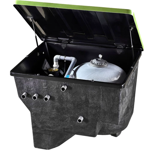 Бассейн, земля для бассейна, захороненная песочная водяная насоса, рециркуляция.