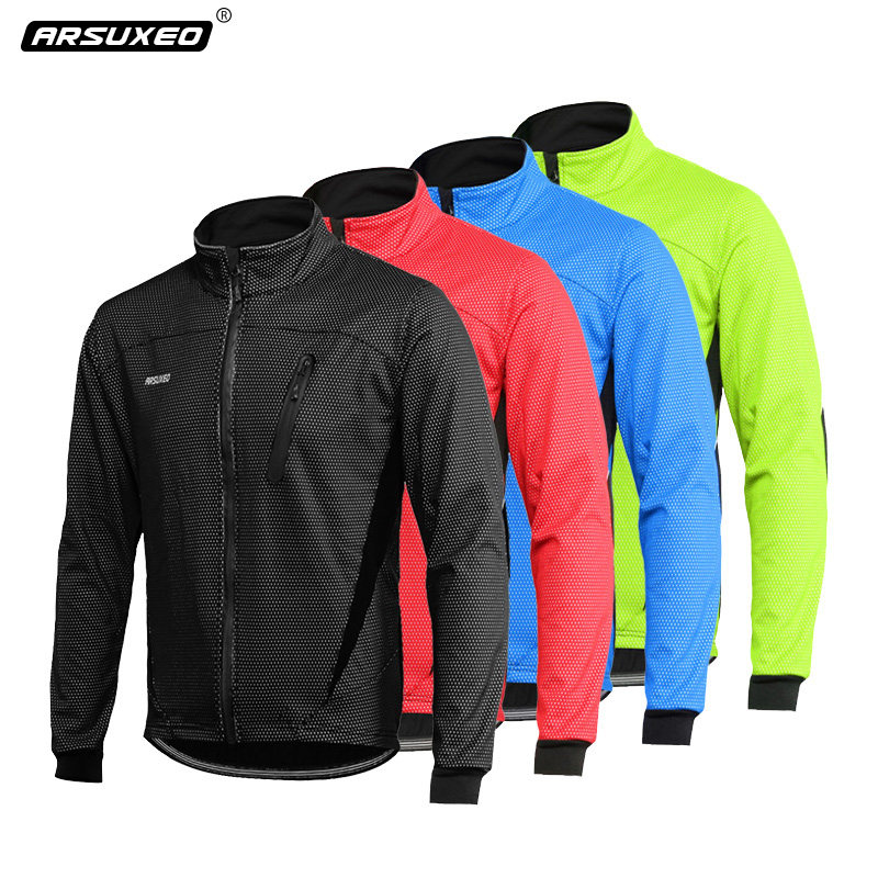 骑行服男冬季防风抓绒公路车夹克 艾速欧骑行服