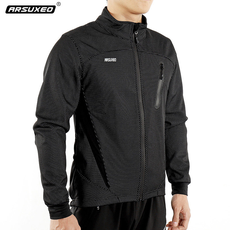 骑行服男冬季防风抓绒公路车夹克 艾速欧骑行服