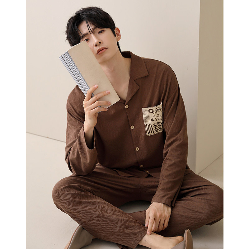 情侣睡衣春秋款莫代尔棉长袖套装高级感开衫大码可外穿家居服男女,淘宝优惠券,粉丝福利购,淘宝优惠卷