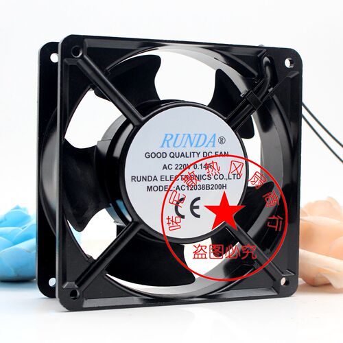 全新现货 RUNDA AC12038B220H AC220V 0.14A 12CM 机柜散热风扇 - 图0