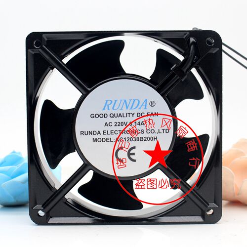 全新现货 RUNDA AC12038B220H AC220V 0.14A 12CM 机柜散热风扇 - 图3