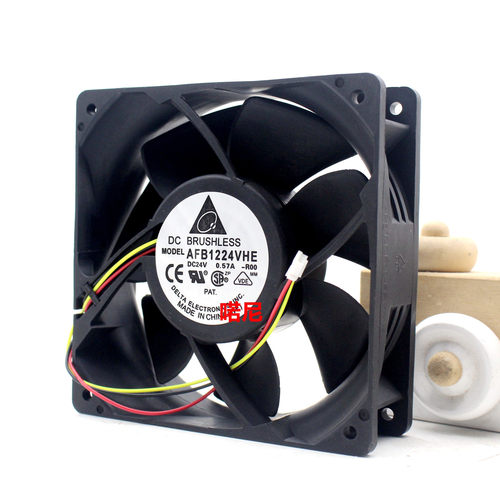 喏尼 12038 AFB1224VHE -R00 24V0.57A 12cm变频器风扇 - 图1