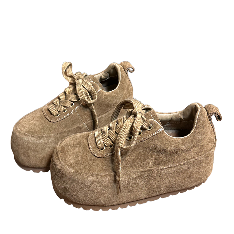 复古真皮丑萌大头勃肯鞋女厚底松糕小个子内增高休闲面包鞋乐福鞋,淘宝优惠券,粉丝福利购,淘宝优惠卷