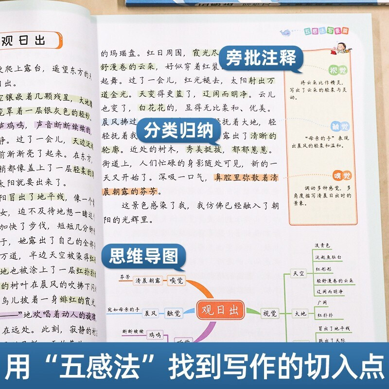 斗半匠五感法写作文技巧素材积累镜头法修辞法扩句法顺序法作文写作技巧小学生作文大全三到六年级上册作文大全下册作文书辅导练习-图0