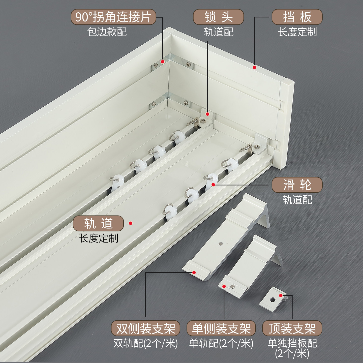 窗帘盒轨道一体铝合金新型成品挡板电动遮丑挡布遮光明装后期加装,淘宝优惠券,粉丝福利购,淘宝优惠卷