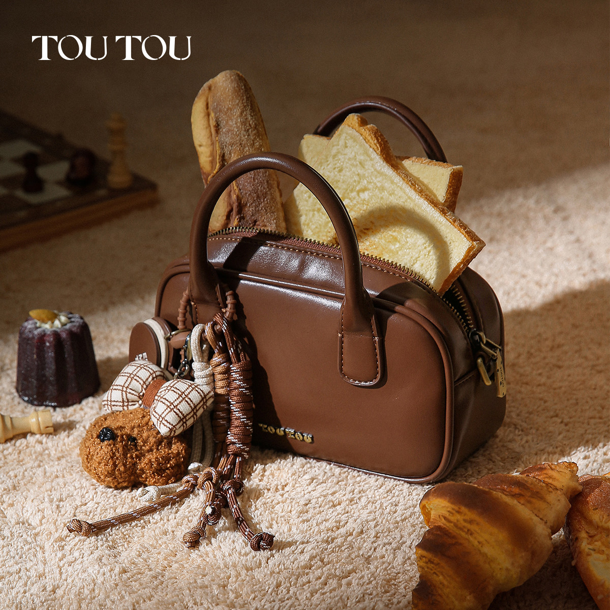 TOUTOU原创波士顿红色包包保龄球包手提小拎包女斜挎新款生日礼物,淘宝优惠券,粉丝福利购,淘宝优惠卷