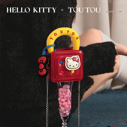 生日礼物TOUTOUhellokitty华夫包凯蒂猫迷你链条生日送女孩童包包 - 图1
