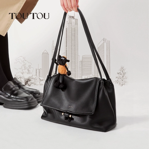 Кожаная вместительная и большая сумка подмышку, сумка через плечо, изысканный стиль