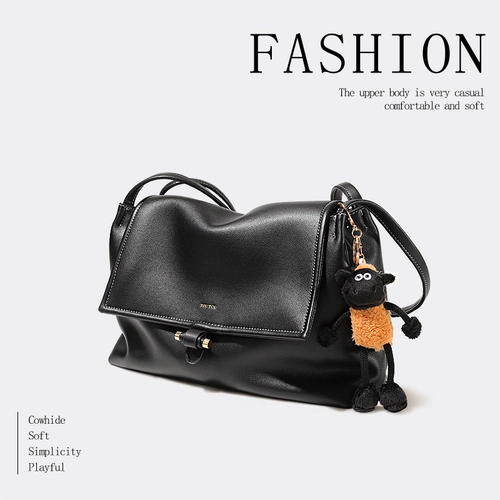 Кожаная вместительная и большая сумка подмышку, сумка через плечо, изысканный стиль