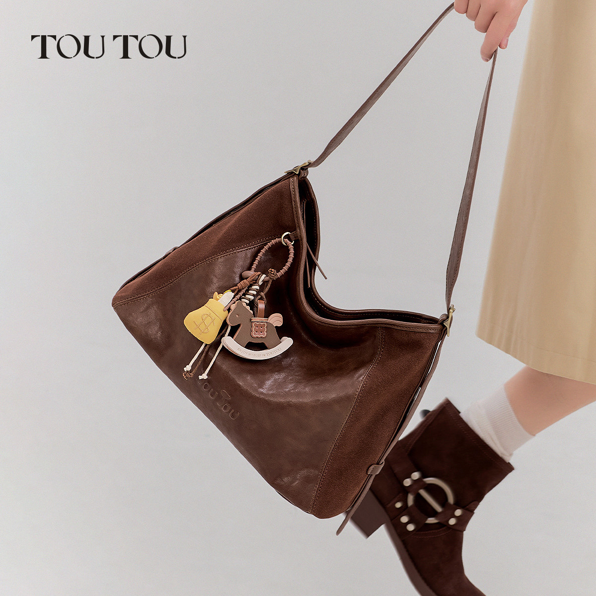 马年新年礼物TOUTOU托特包大容量软皮通勤大包单肩斜挎包本命年女,淘宝优惠券,粉丝福利购,淘宝优惠卷