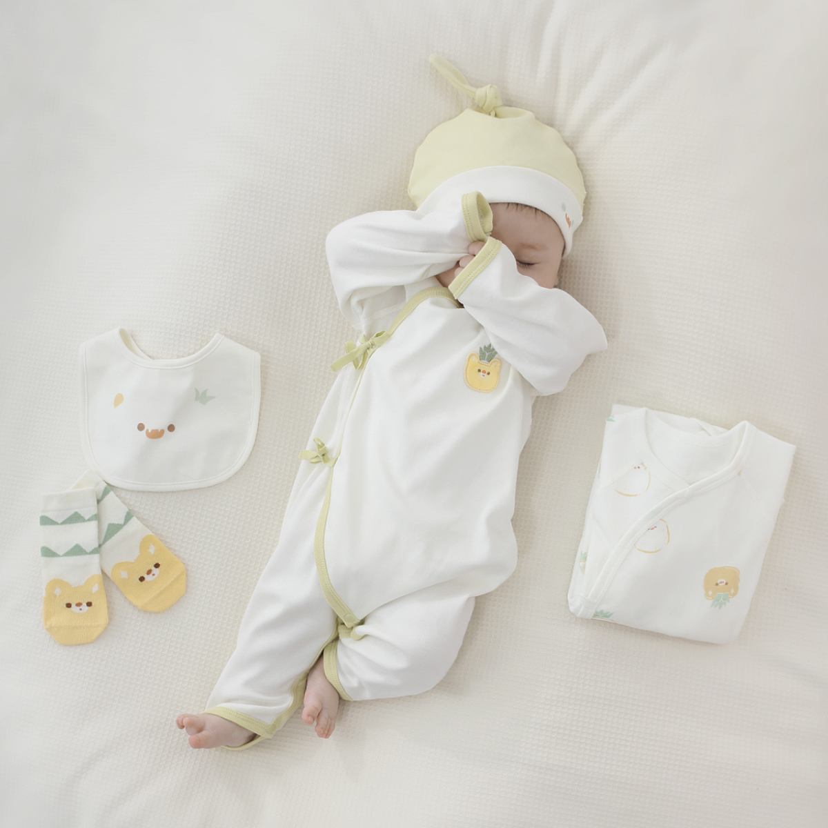 【云雾棉】新生婴儿儿衣服孕妈有礼满月春秋季哈衣纯棉宝宝连体衣