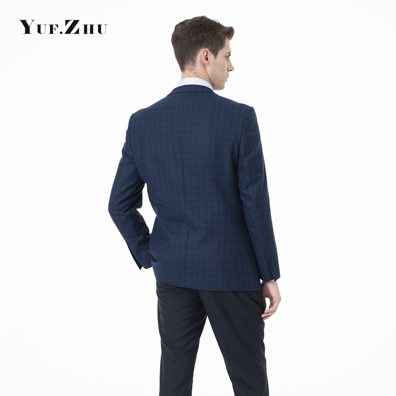 夏季男士休闲西服格纹西装修身职业装单西青年上班外套 YUF.ZHU 夏季男士休闲西服格纹西装修身职业装单西青年上班外套 YUF.ZHU