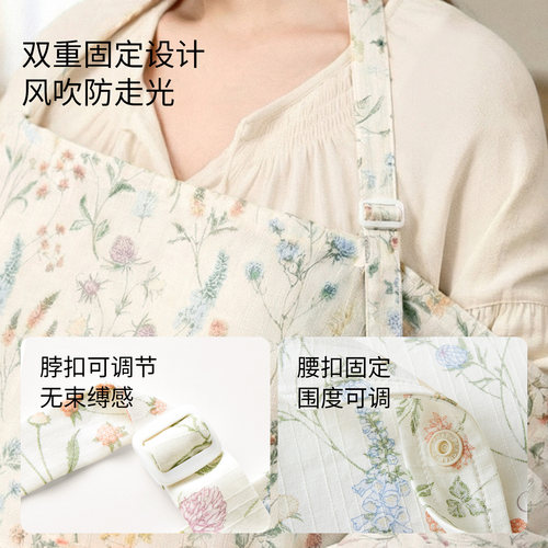 嫚熙孕妇果纱哺乳巾外出遮挡神器产后牛油果纱罗喂奶遮羞布披肩女 - 图2