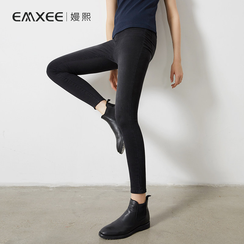 嫚熙孕妇外穿时尚薄款九分休闲裤 嫚熙孕妇铅笔裤