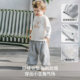 Manxi ເຄື່ອງນຸ່ງຫົ່ມເດັກນ້ອຍ waffle sweatpants ເດັກນ້ອຍ 2026 ໃຫມ່ພາກຮຽນ spring ເດັກຊາຍແລະເດັກຍິງ pants ເດັກນ້ອຍວ່າງ leggings trousers