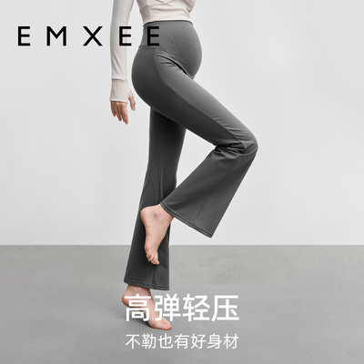 嫚熙孕妇鲨鱼打底裤修身喇叭裤