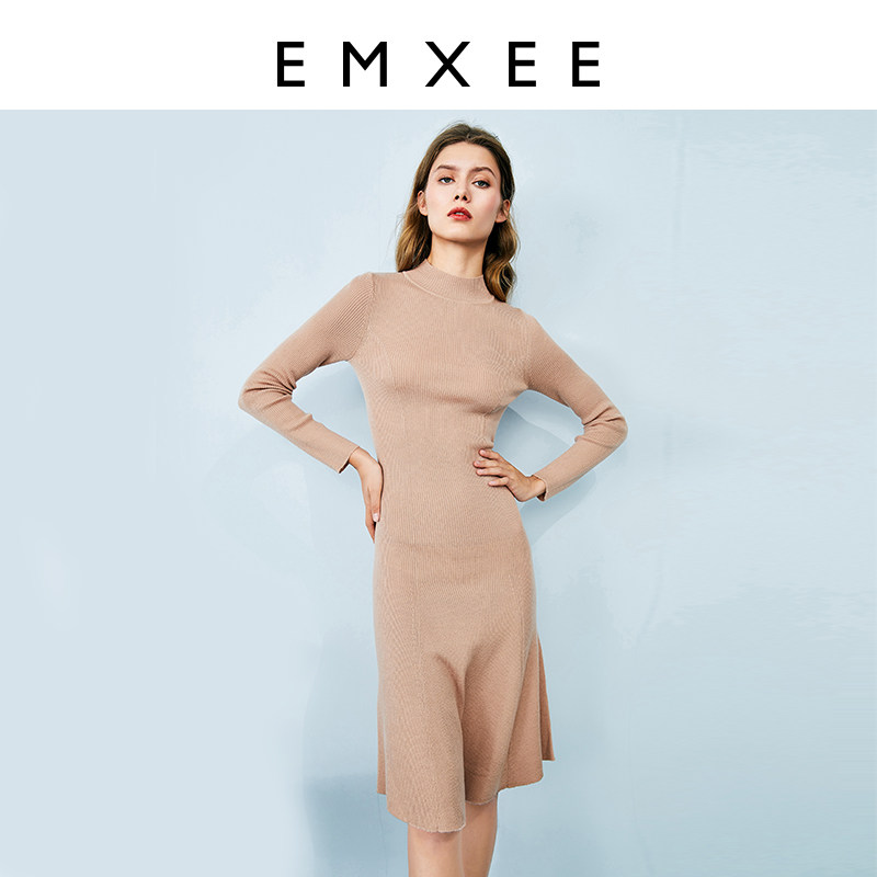 嫚熙孕妇新款时尚针织上衣连衣裙 EMXEE嫚熙连衣裙