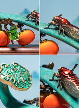 佐森如意铜摆件新中式