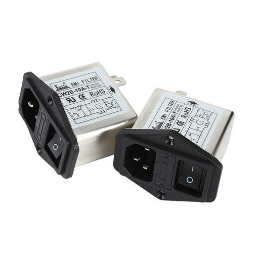 KEILS电源滤波器交流开关220V10A电源净化器插座式CW2B-10A-T - 图0