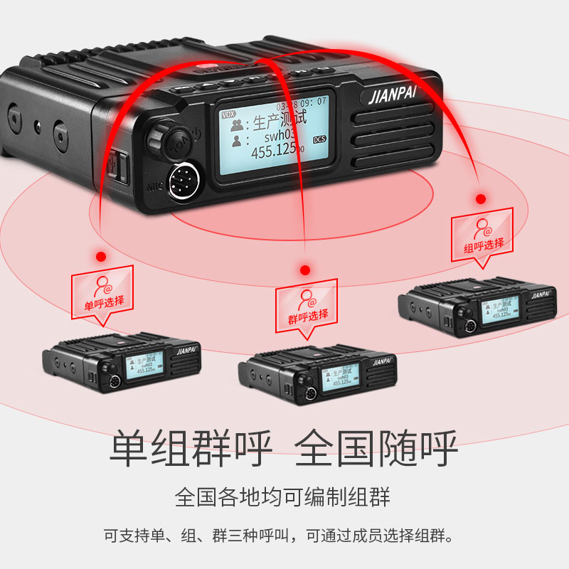 剑派P830车载台全国对讲机4G大功率车台器5000公里双模车载电台 - 图0