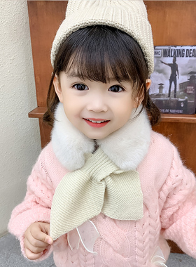 宝宝儿童仿兔毛婴儿围脖