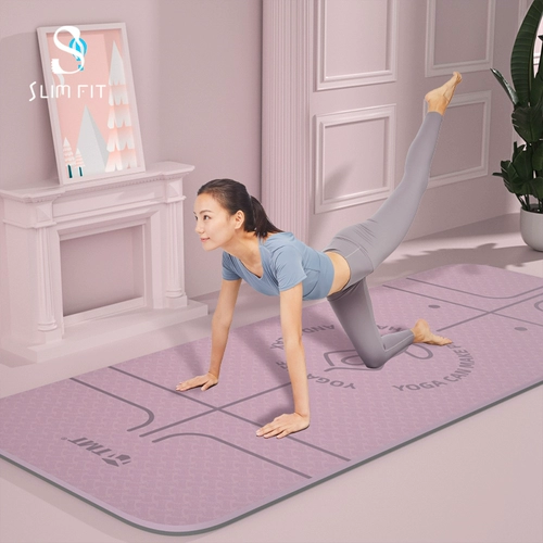 Коврик для йоги, нескользящий длинный беззвучный спортивный ковер для домашнего использования для спортзала, увеличенная толщина