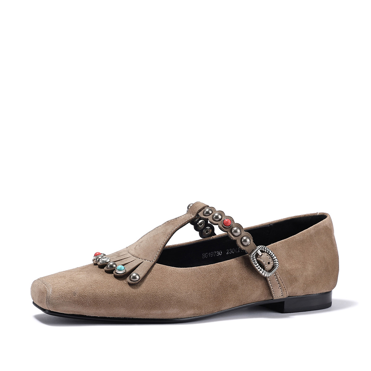 BellaLily2025秋季新款异域风磨砂羊皮玛丽珍鞋平底鞋女浅口单鞋,淘宝优惠券,粉丝福利购,淘宝优惠卷