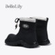 BellaLily2025 new winter style versatile thick-soled mid-calf boots sleeves elastic women's boots non-slip fashionable women's boots