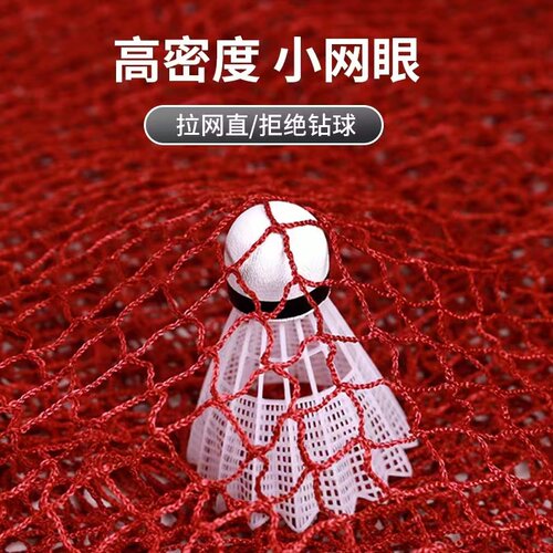 函翔标准比赛羽毛球网户外网子便携式羽网配钢丝绳家用羽毛球拦网 - 图0
