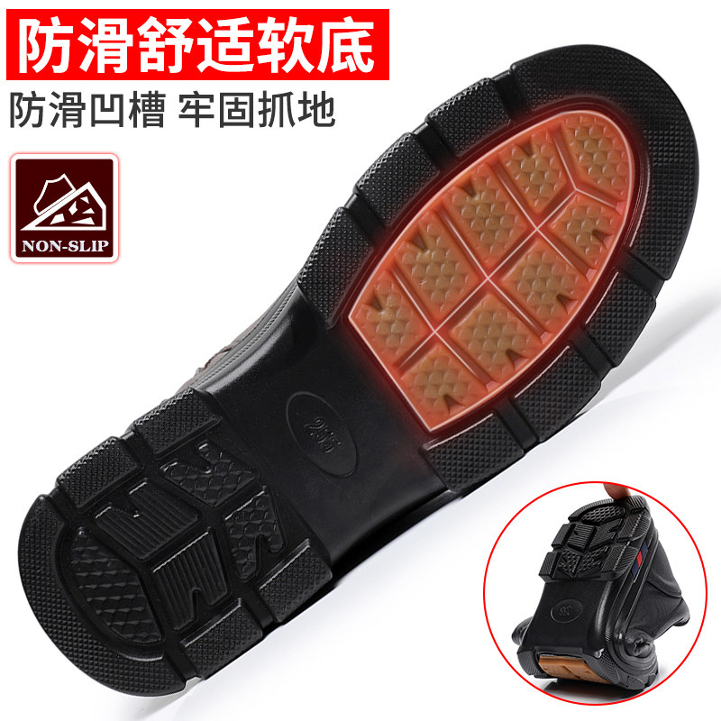 老北京布鞋男冬新款中老年人爸爸棉鞋加绒保暖防滑高帮休闲雪地靴,淘宝优惠券,粉丝福利购,淘宝优惠卷