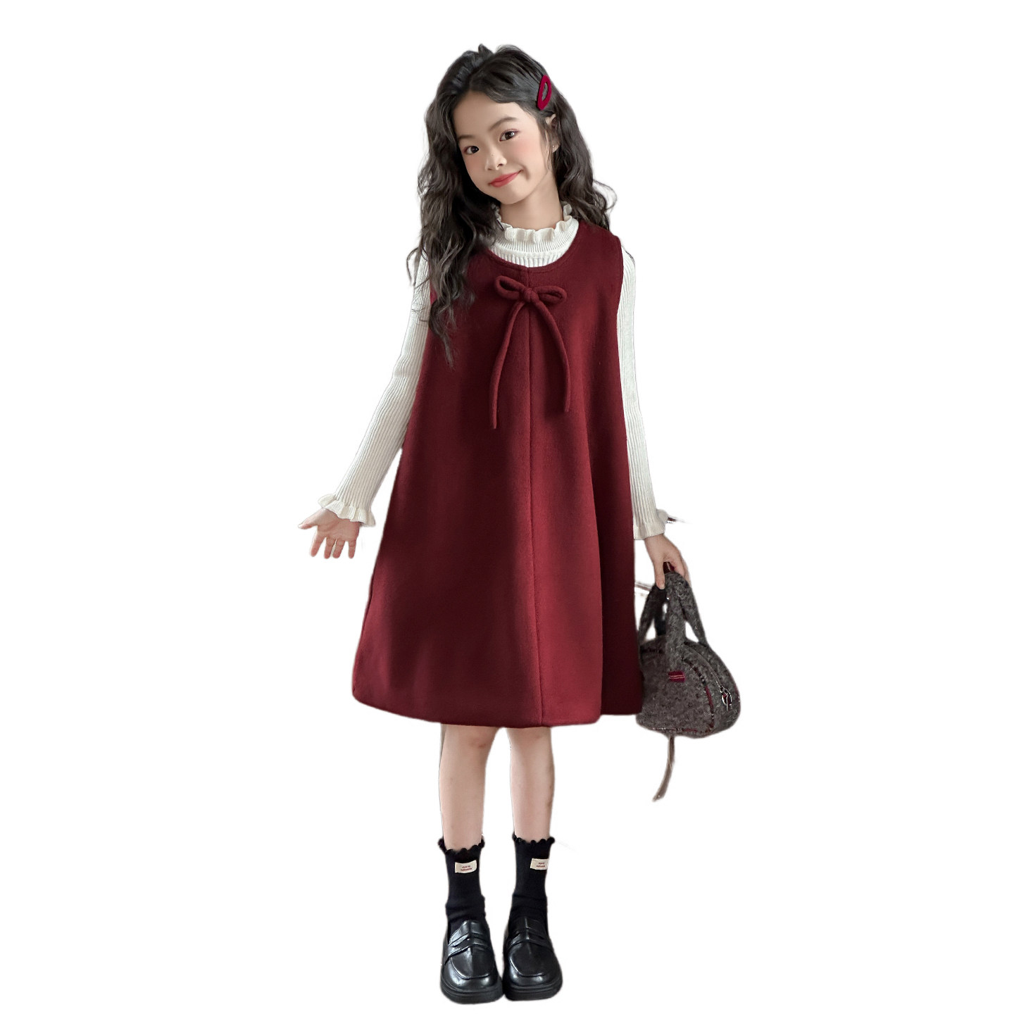 小香风背心裙女童秋冬2025新款洋气中大童超好看公主裙拜年服套裙,淘宝优惠券,粉丝福利购,淘宝优惠卷