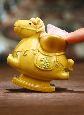 唐三彩文物盲盒马年摆件办公装饰