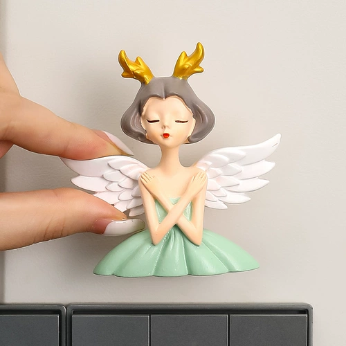 Творческая девушка -переключение сердца переключение границы переключение патч стерео 3D -смола Ангел переключатель