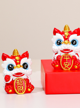 新中式国潮醒狮摆件春节伴手礼