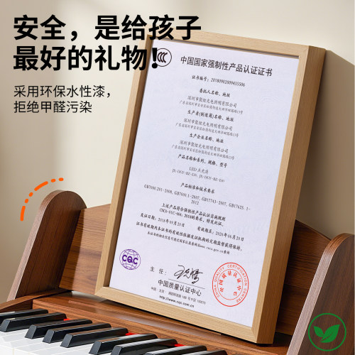 儿童钢琴宝宝木质电子琴男女孩子周岁生日礼物弹奏乐器玩具高颜值 - 图1