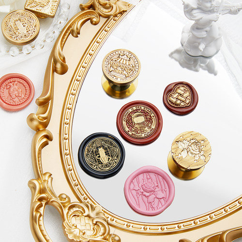 穗迪思火漆印章火漆蜡套装信封封口手账密封蜡封印sealing wax stamp 3D立体异形浮雕 - 图3