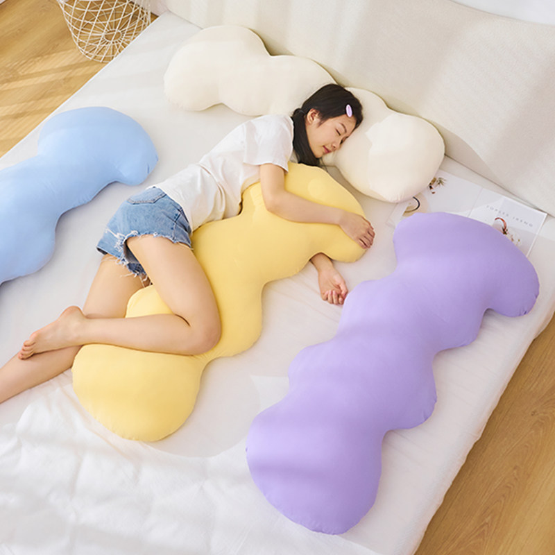 凉感长条抱枕女生睡觉靠枕云朵床上侧睡夹腿靠枕客厅沙发冰丝枕头,淘宝优惠券,粉丝福利购,淘宝优惠卷