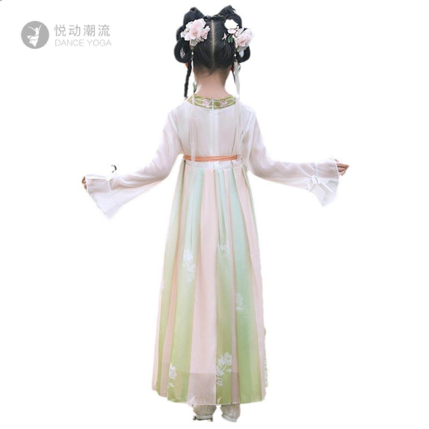 汉服女童长袖夏季新款女孩古装襦裙连衣裙中仙女汉服,淘宝优惠券,粉丝福利购,淘宝优惠卷