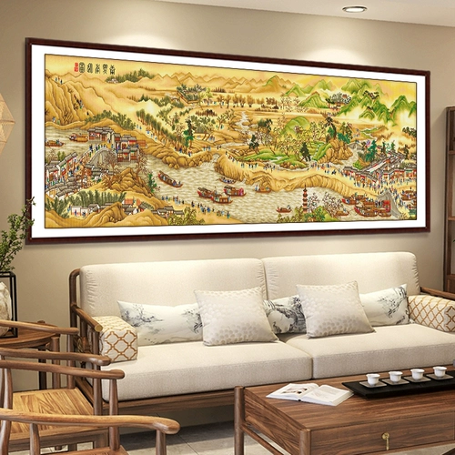 Kangxi South Tour Tour Cross Emlleckery 2023 Новая вышитая линия атмосферная ландшафтная картинка ландшафтная ландшафтная вышивка ручной работы ручной работы ручной работы