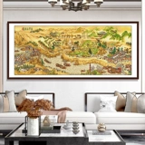 Kangxi South Tour Tour Cross Emlleckery 2023 Новая вышитая линия атмосферная ландшафтная картинка ландшафтная ландшафтная вышивка ручной работы ручной работы ручной работы