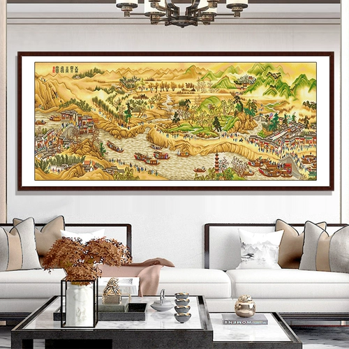 Kangxi South Tour Tour Cross Emlleckery 2023 Новая вышитая линия атмосферная ландшафтная картинка ландшафтная ландшафтная вышивка ручной работы ручной работы ручной работы