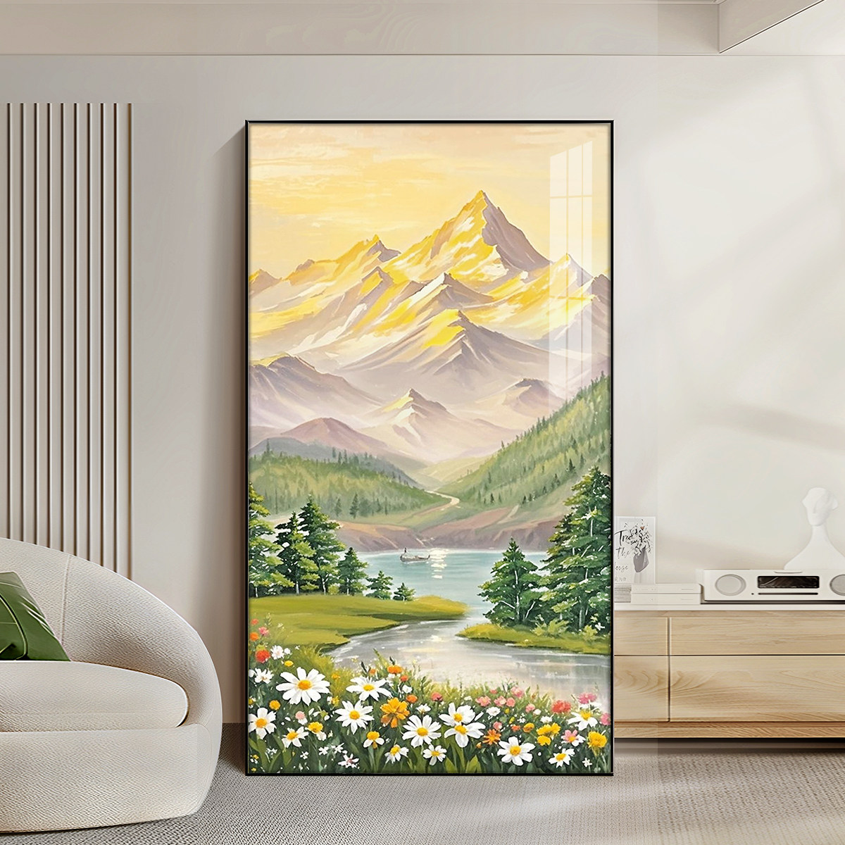 日照金山十字绣2025新款高级客厅大气寓意好风景山水竖版手工刺绣,淘宝优惠券,粉丝福利购,淘宝优惠卷